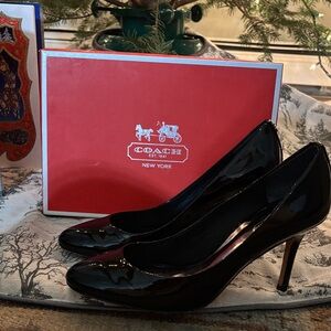 Coach Nala patent leather heel